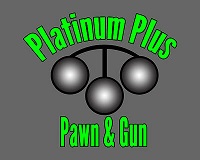 Platinum Plus Pawn and Gun logo