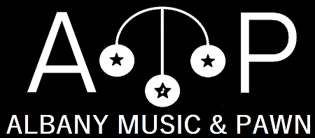 Albany Music and Pawn logo